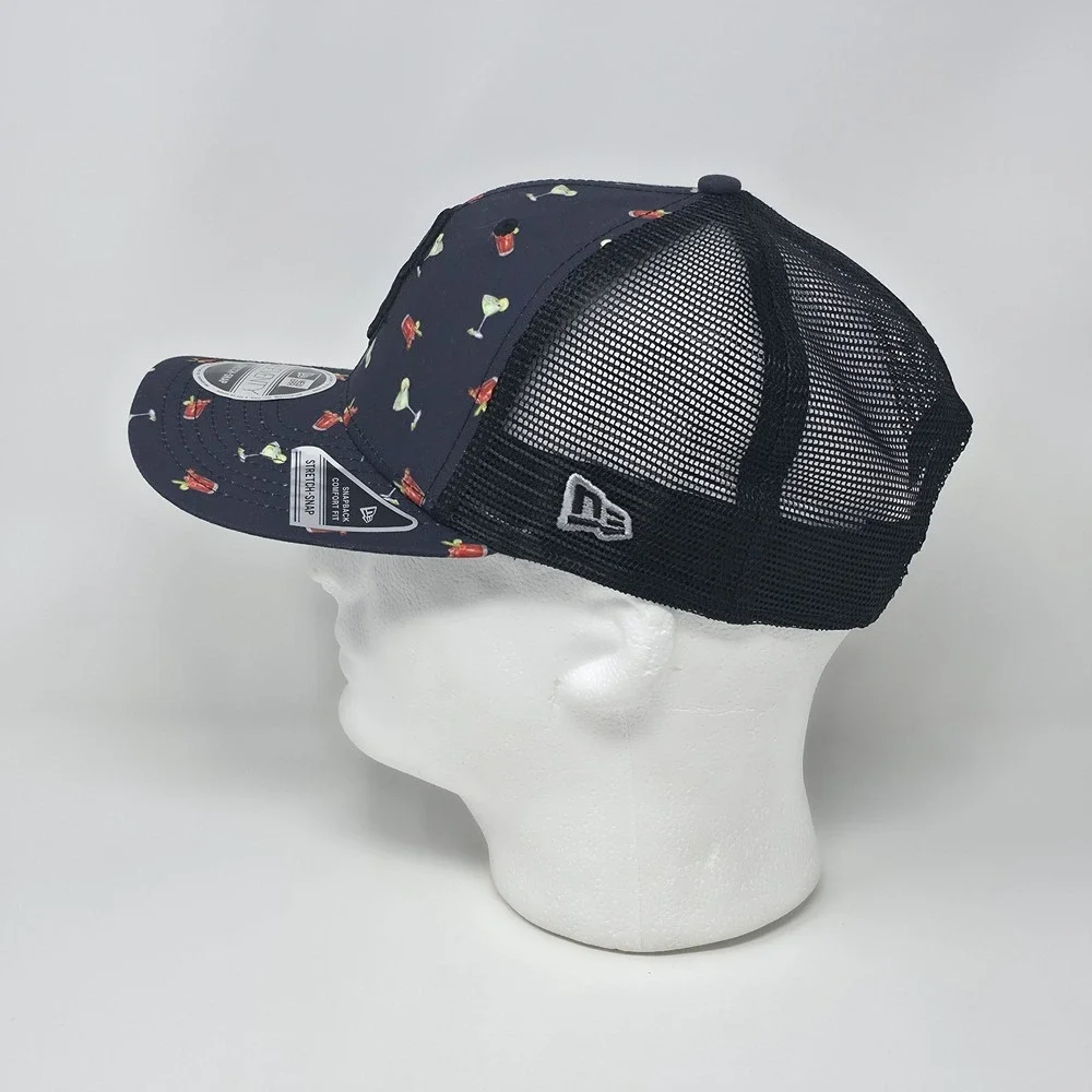 New Era 9Seventy Boston Red Sox MLB Snapback Hat‎ Cap Drink AOP Adjustable Black